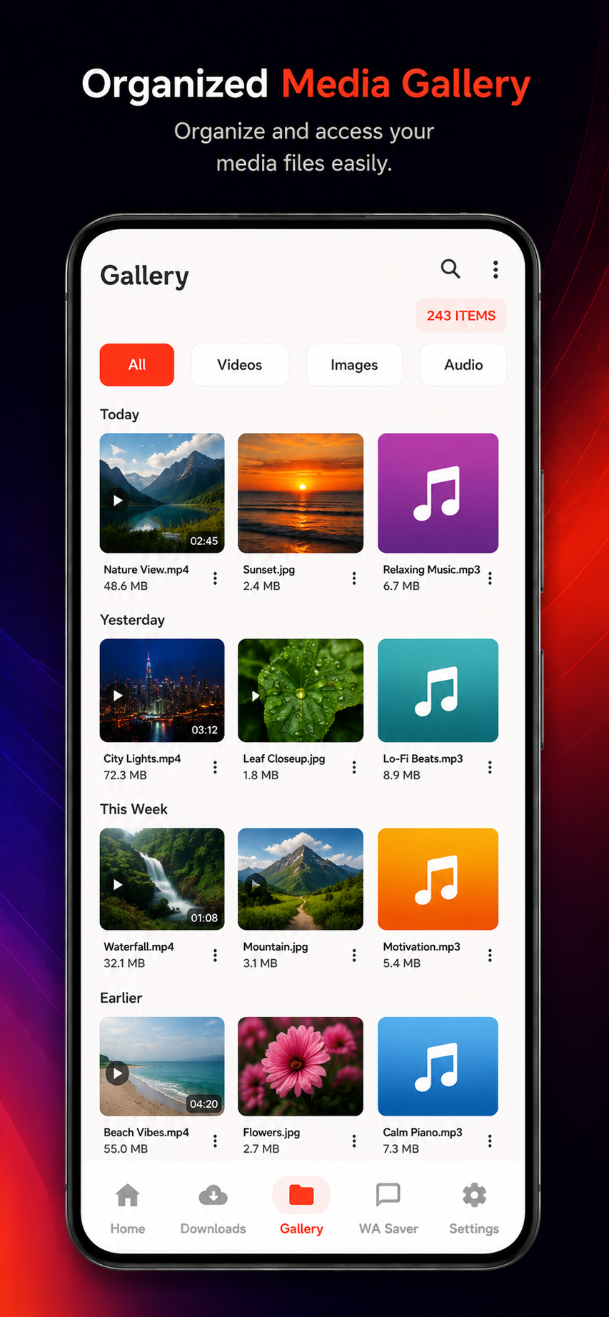 Vortyx Gallery Tab Screenshot